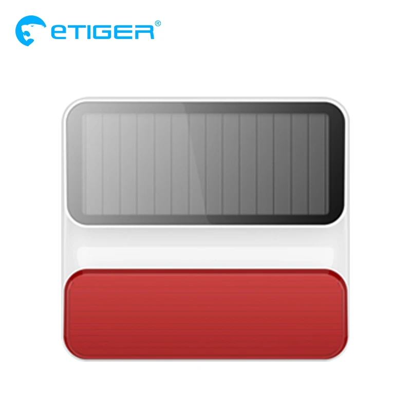 Etiger Wireless outdoor ES-S8A Wireless Outdoor Solar Strobe Siren for  Alarm System S4/S3  G90B plus