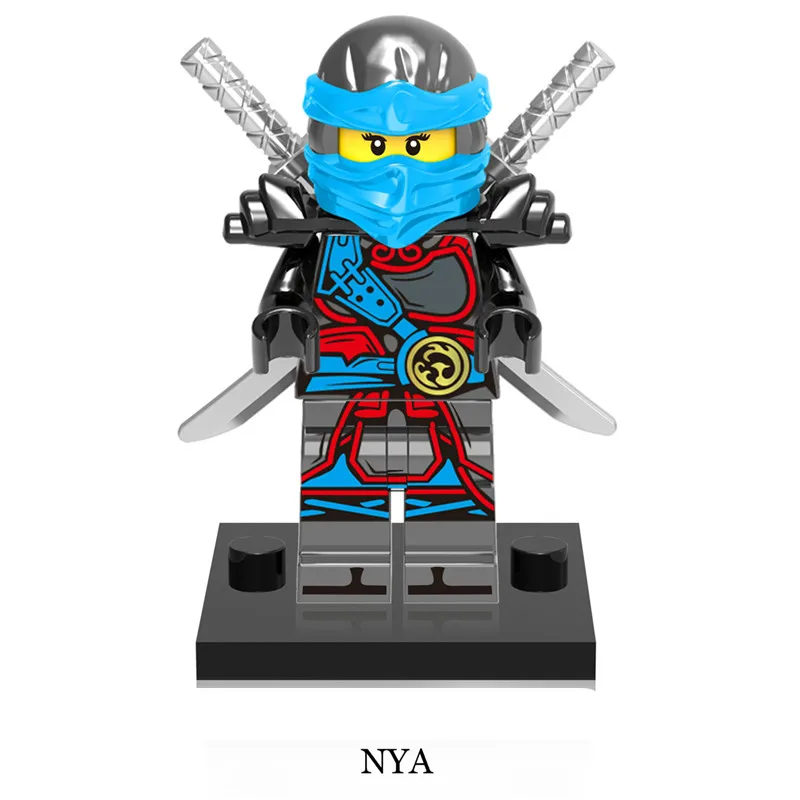 8 шт./лот Kai/Krux/Samurai X/NYA мини ниндзя рисунок цифры строительные блоки совместимые с