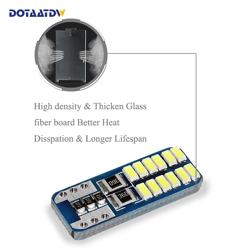 1x T10 3014 SMD 24 светодиодный W5W габаритный фонарь для Volkswagen Polo Passat b5 b6 CC Golf 4 5 6 7 mk6 tiguan |