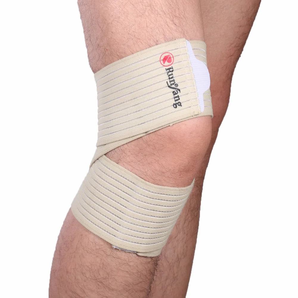 

1PCS Elastic Bandage Knee Pads Volleyball Knee Sleeve Elastic Knee Brace Support Sports Adjustable Bandage knee Protector