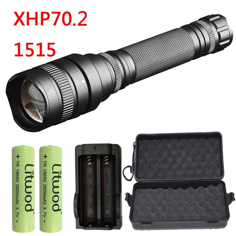 Option C Litwod Z25 CREE XHP70.2 32 Вт Мощный тактический светодиодный фонарик с зум-объективом xhp70 xhp50 2 шт. 18650 аккумулятор фонарики - Испускаемый цвет: Option C