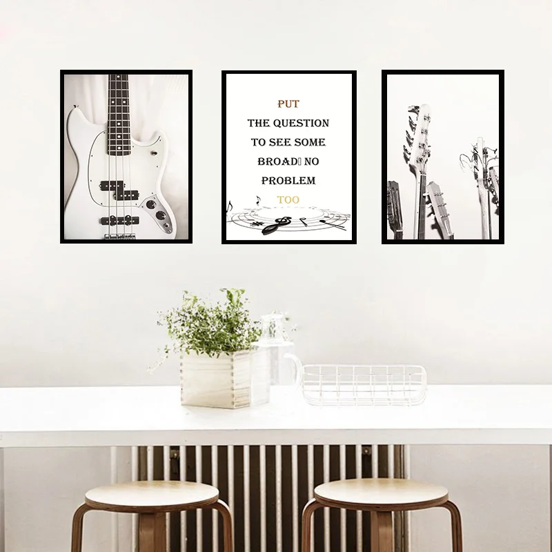 Nordic Canvas Painting Home Decor Wall Art Print Living Room Bedroom Poster Letter Quote Guita Minimalist Simple | Дом и сад
