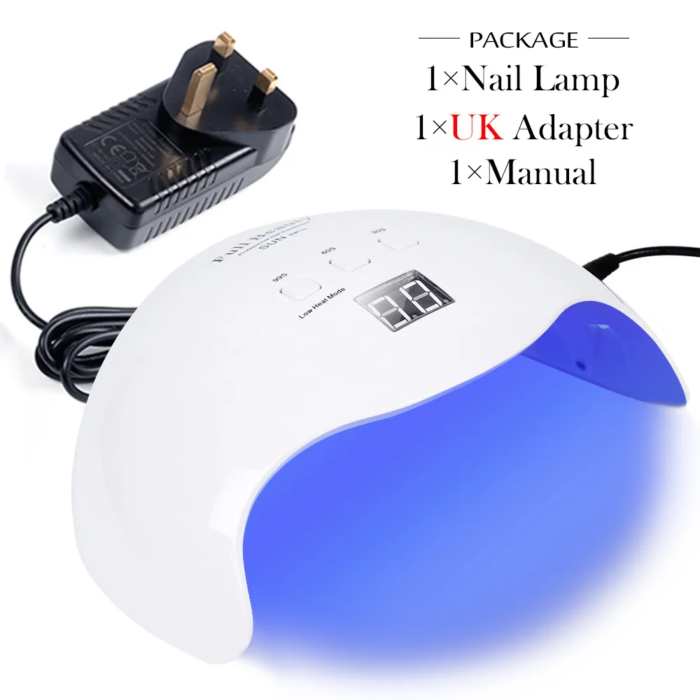 UK Plug УФ-Светодиодная лампа 24 Вт Сушилка для ногтей для всех типов гель-лака для ногтей ЖК-дисплей таймер светильник от солнца машина для дизайна ногтей маникюр SASUN X9Plus - Цвет: UK Plug