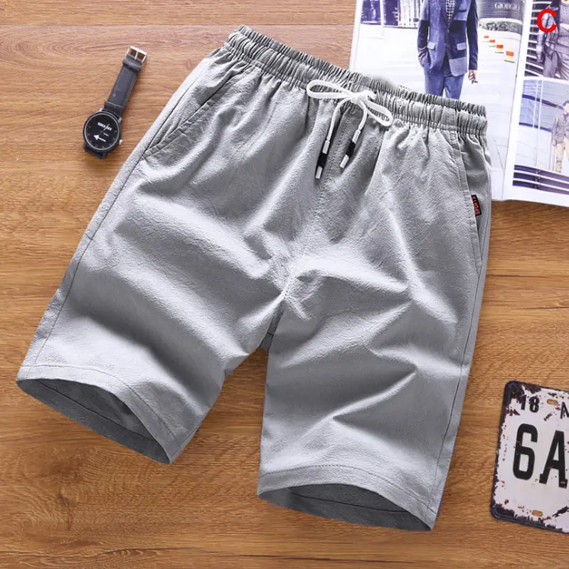 Gray C Новые мужские шорты, одноцветные, дышащие, облегающие, средняя талия, короткие штаны для лета m99 - Цвет: Gray C