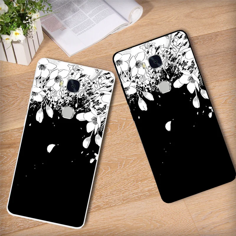 5.5" For Huawei Honor 5X / Play Back Black Matte Cover for GR5 KIW-TL00 KIW-TL00H Sweetheart Phone Cases Transparent |