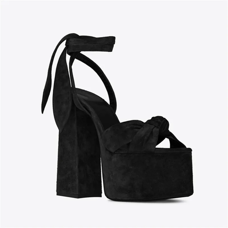 Super High Heel Ankle Strappy Platform Sandals Red Heart Embellished Summer Open Toe Gladiator Sandals Party Shoes Women