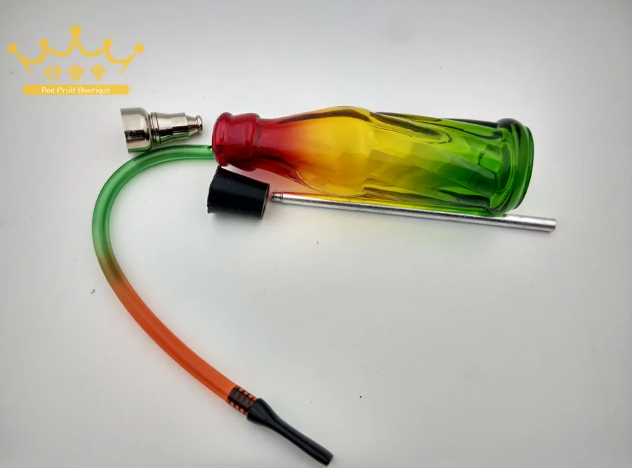 Rasta красочные трубы для воды кальян Бар стеклянная трубка курения кальяна