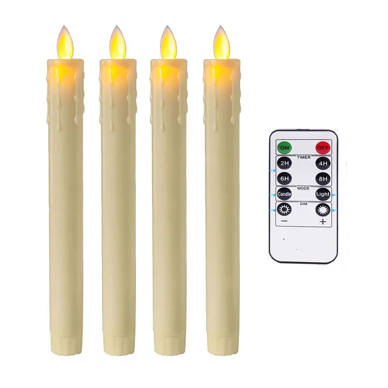 Набор из 2 желтых светодиодных конусных свечей с пультом дистанционного