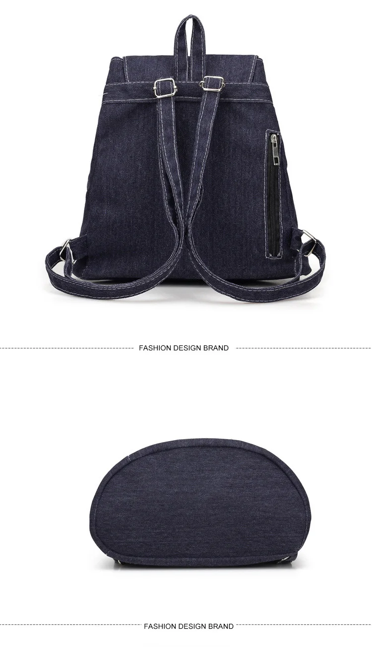 Холст Для женщин рюкзак джинсовая Drawstring школьные рюкзаки для подростков девочек небольшой рюкзак женский рюкзак Mochilas Feminina