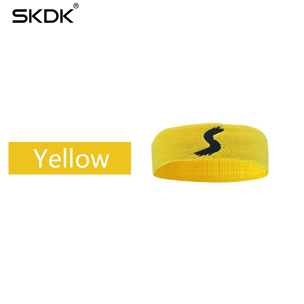 Yellow-Head SKDK эластичная полиэфирная хлопковая повязка на голову для йоги, бега, фитнеса, повязка от пота на голову, повязки на голову, повязка на голову, Спортивная безопасность - Цвет: Yellow-Head