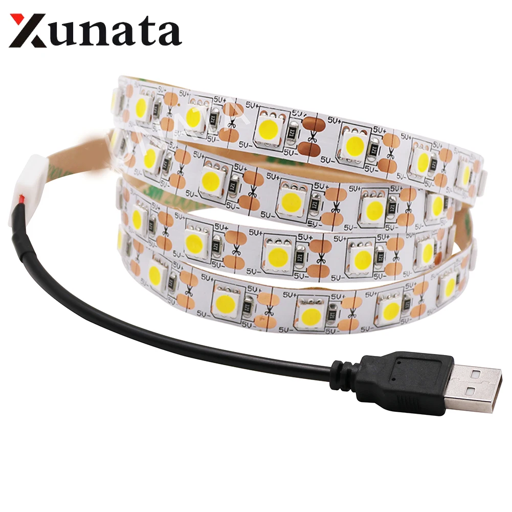 0 5 м 1 2 3 4 постоянного тока в USB белый/теплый белый 60 светодиодов/м Светодиодная
