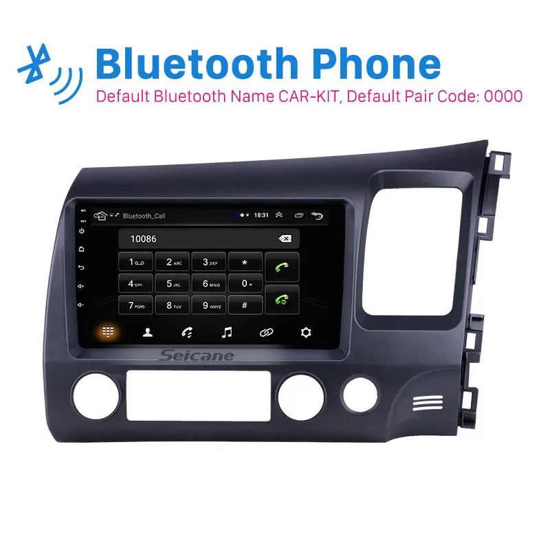 Seicane Android 8 1 9 &quotАвтомобильный GPS плеер для Honda Civic 2006 2007 2008 2009 2010 2011 2DIN навигационная
