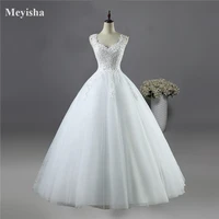 zj9076 new white ivory crystal pearl lace wedding dresses 2017 bridal dress gown vestido de noiva lace up back size 2 26w custom