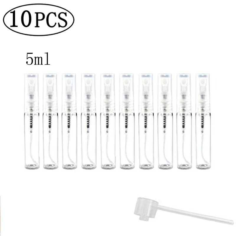 5ml 10 шт. 3/5/10 мл Портативный многоразове Атомайзеры для хранения бутылки бутылкы парфюмерного спрея пустые косметические контейнеры для пульверизаторов для путешественника Для женщин подарок - Цвет: 5ml