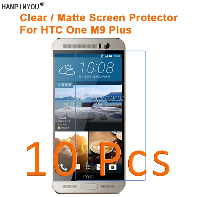 

10 шт./лот для HTC One M9 Plus M9 + 5,2 дюйма HD Прозрачная/Антибликовая матовая защитная пленка для экрана Защитная пленка (не закаленное стекло)