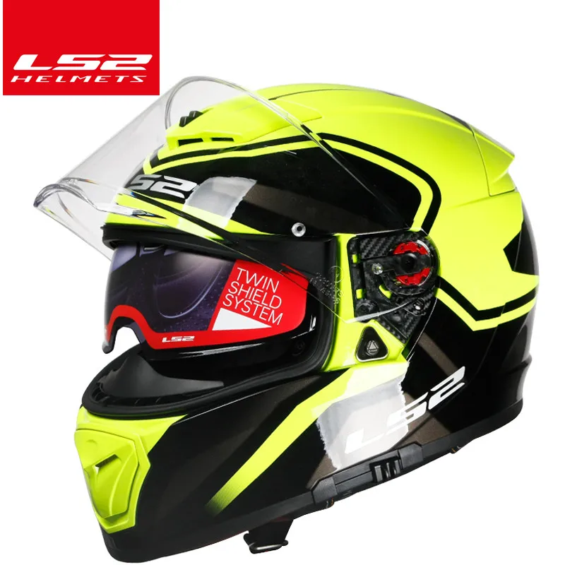 LS2 Breaker Chrome-plated helmet Ninja Full Face Motocycle helmet UV Resistant Fog-Free System helmet made of KPA - Цвет: 11