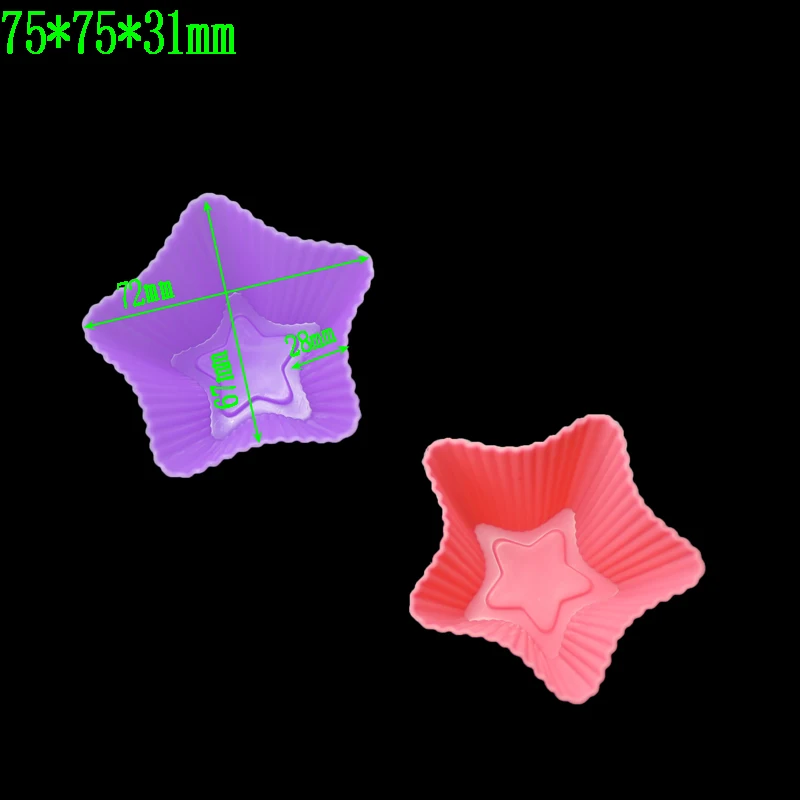 4 шт. пентаграмма Силиконовая Форма Маффин кекс Лайнер выпечки Торты шоколадное
