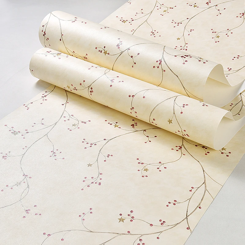 Американский стиль деревенская вишня настенная бумага зеленая синяя фиолетовая