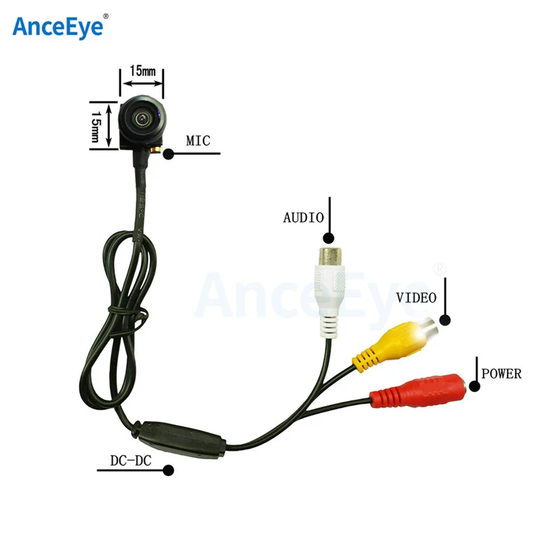 Камера AnceEye audio AHD 1 3 МП супер мини камера с аудио 2 8 объектив: мм размер UTC: 15x15 4 в