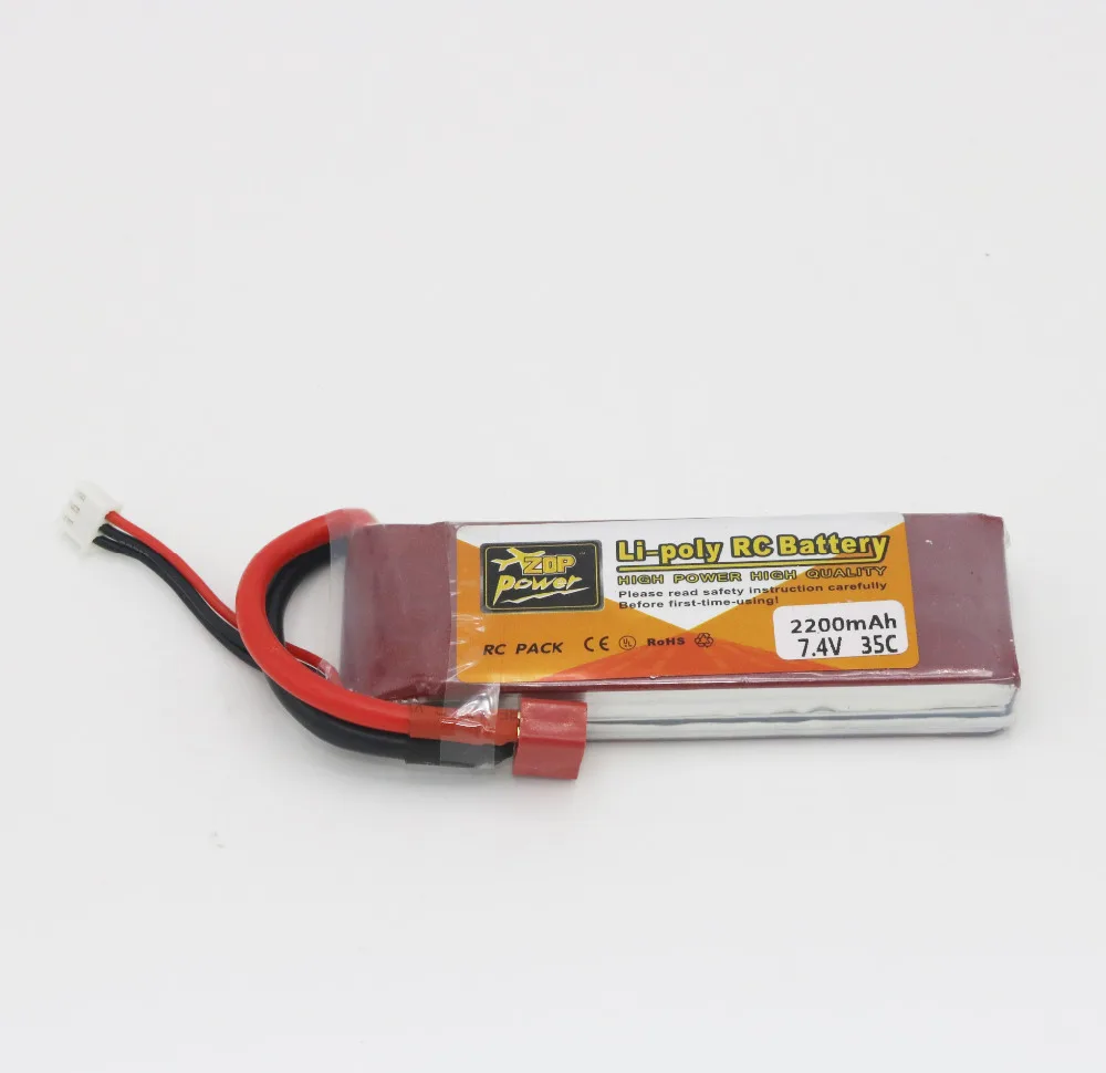 Аккумулятор ZOP Power 2S LiPo 7 4 В 2200 мАч 35C Lipo батарея с Т образной вилкой для