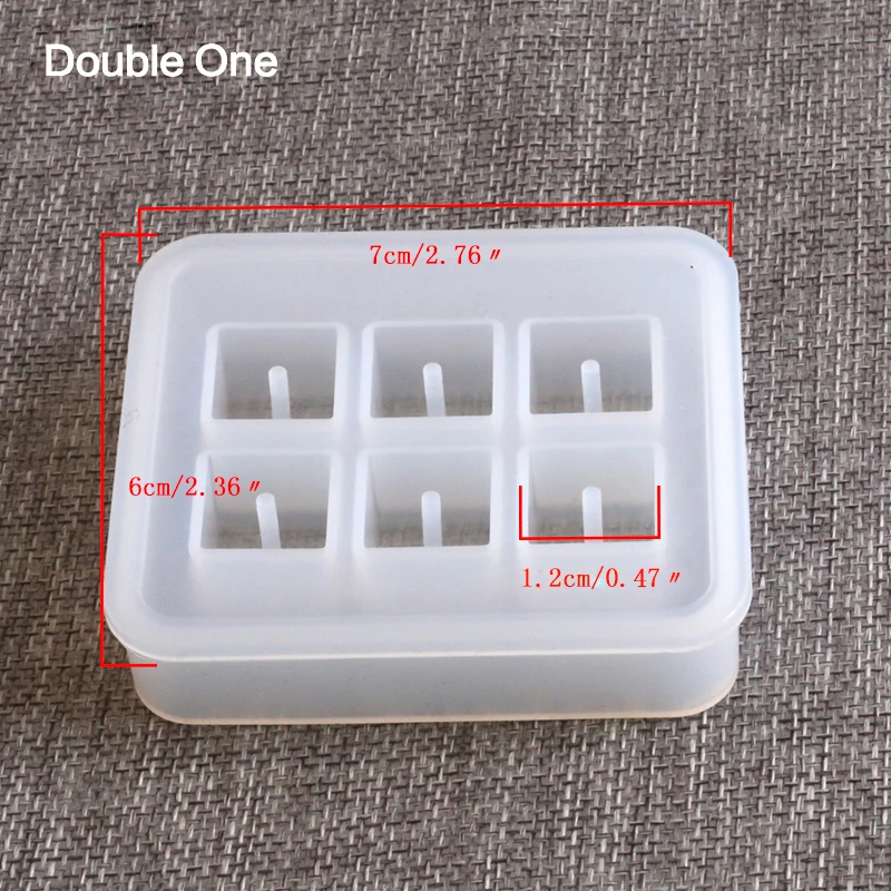 Прямоугольная форма 6 квадратов силиконовая смола для изготовления ювелирных