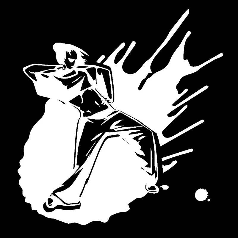 

12.7cm*13.4cm Dance Hip Hop Girl Fashion Vinyl Car Styling Stickers Black/Silver S3-6214