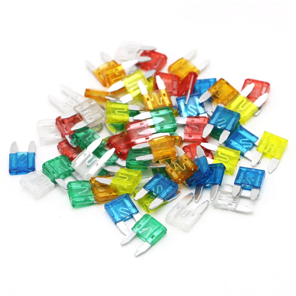 Rc Tool 60pcs Mixed Mini Blade Fuse Zinc Alloy and Plastic Material 5A 10A 15A 20A 25 30A AMP Set For Auto Car Truck