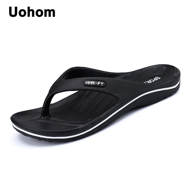 Uohom Для мужчин s Bench Вьетнамки Сандалии резиновая Повседневное шлепанцы на