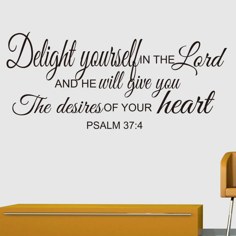 

Christian Jeremiah Quotes Delight Yourself Wall Art Decor Home Decoration , High Quality Vinyl Wall Sticker Art Decal