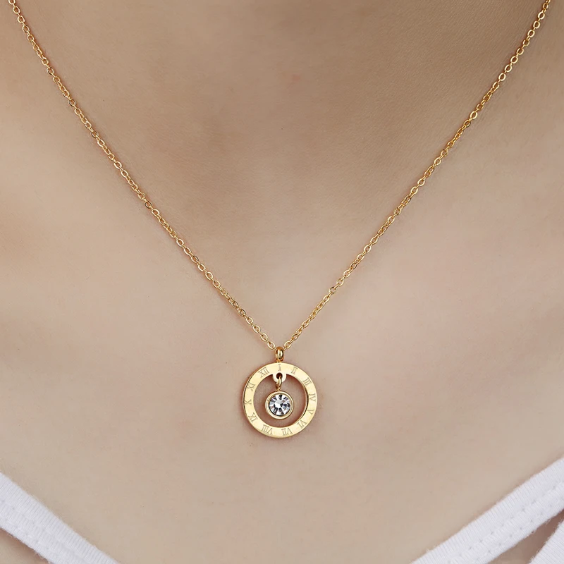 Новое поступление колье с римскими цифрами внутри подвесное хрустальное