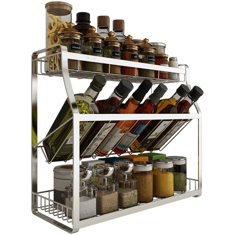 Кухонная полка для приправ бытовая столешница соуса и уксуса соевая соусов | Дом