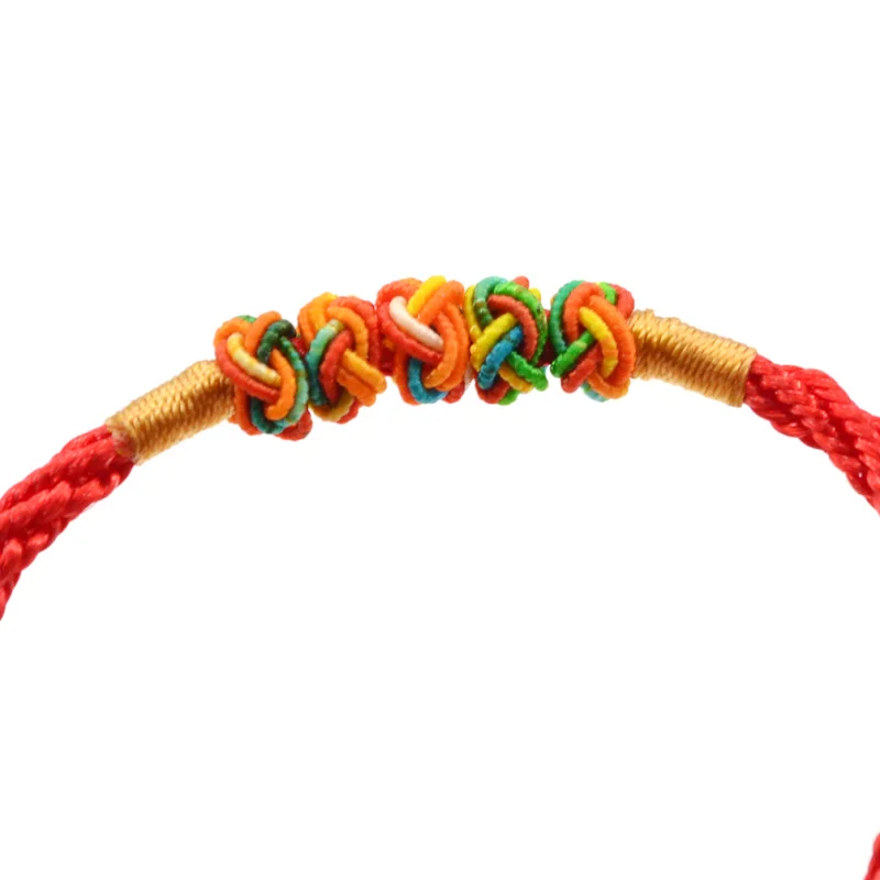 Lychee 1 шт. китайский стиль фэн-шуй счастливый красный струнный браслет