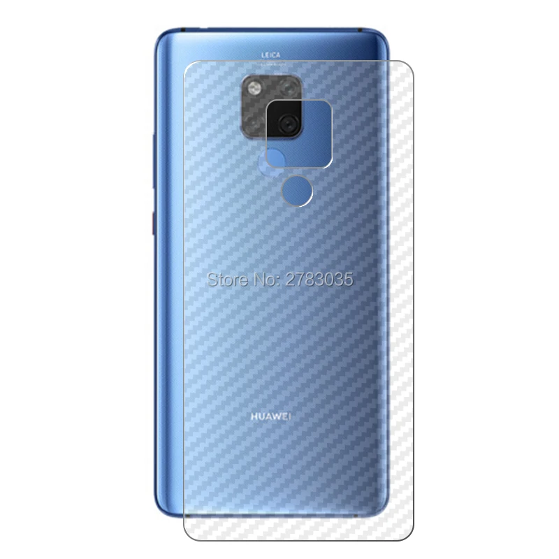Для huawei mate 20X7," 1 комплект = мягкая задняя пленка из углеродного волокна+ ультратонкая класса Премиум Закаленное стекло протектор переднего экрана
