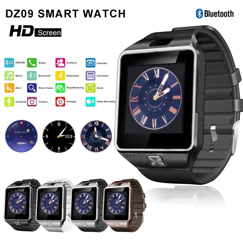 Дешевые Smart Watch смарт часы dz09 Для мужчин Носимых устройств SmartWatch 2017 DZ 09 женщин Часы