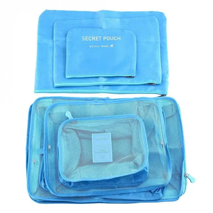 6 Pcs Clothes Storage Bags Packing Cube Traveling Home Clothing Organizer Set 669