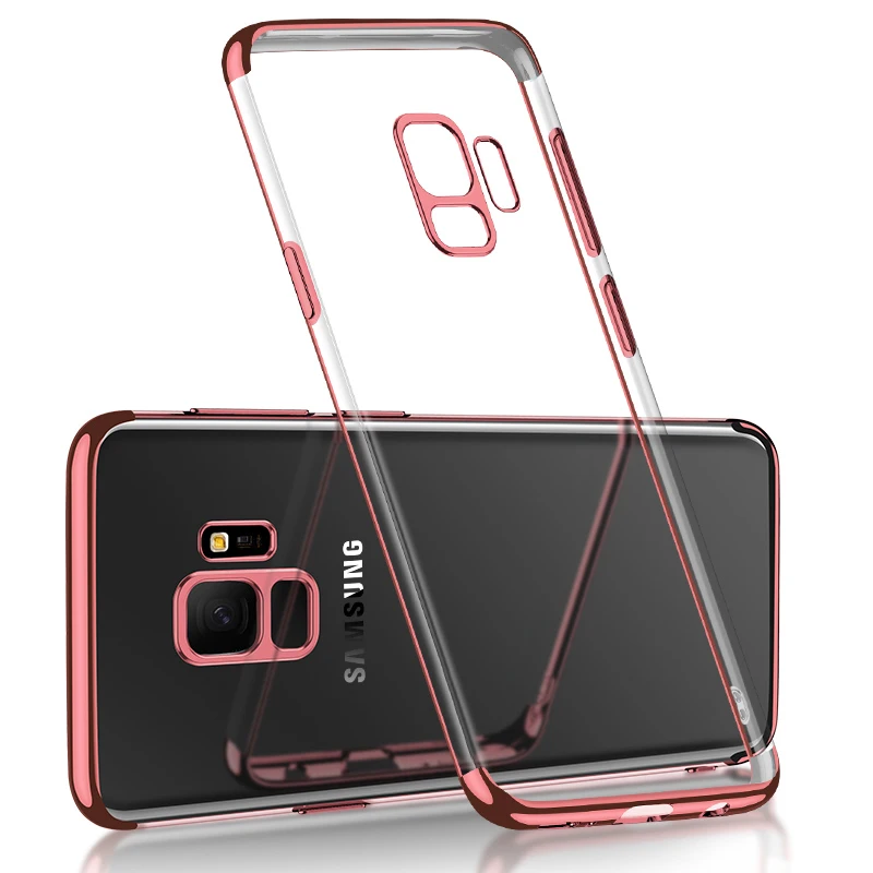 Soft Case for Samsung Galaxy A7 A6 A8 J4 J6 2018 A750 S8 S9 Plus S6 s7 edge Note 5 8 9 J2 A3 A5 2017 Clear TPU Plating Cover | Мобильные