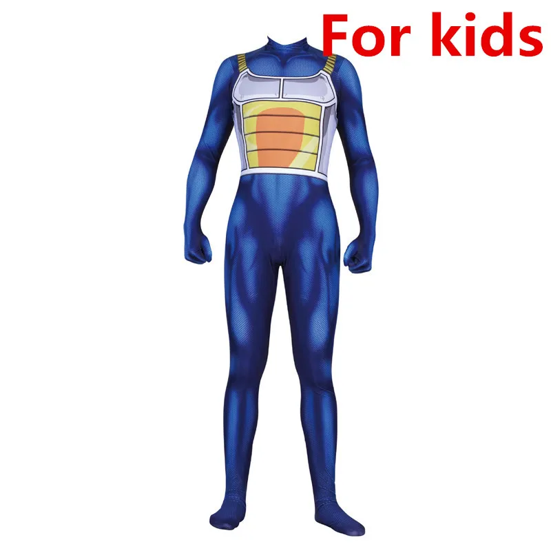 For kids Аниме Жемчуг дракона Z Супер джирен Вегета костюм зентай для косплея костюм комбинезоны костюмы на Хэллоуин для женщин мужчин и детей - Цвет: For kids