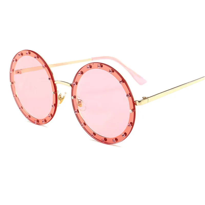 MINCL/модные круглые солнцезащитные очки для женщин брендовые дизайнерские UV400 с