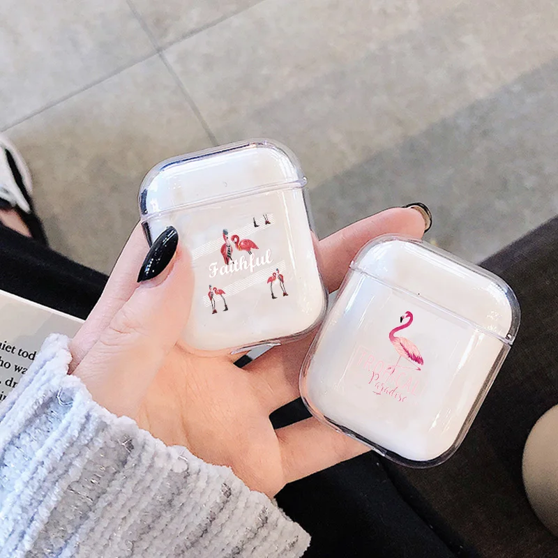 Чехол для Apple airpods чехол с мультяшным фламинго КАКТУСОМ беспроводных Bluetooth