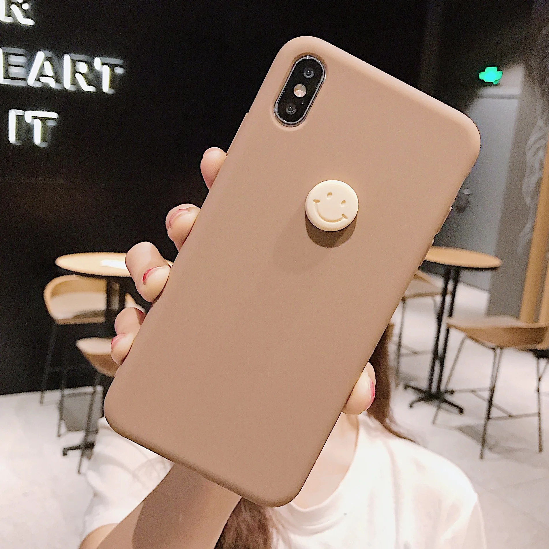 3D Smile Phone Cases For iPhone XR Case Cover Silicone Coque 6 6S 7 8 Plus 7Plus X XS Max Fundas Etui |