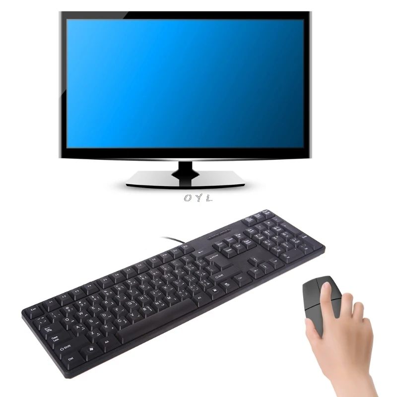 

Arabic/ English Silent Keyboard Waterproof Office Keyboard for Windows Computer