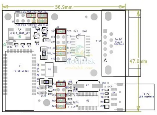 Бесплатная доставка! FBT06 модуль Bluetooth с последовательным подключением USB/RS232 dual