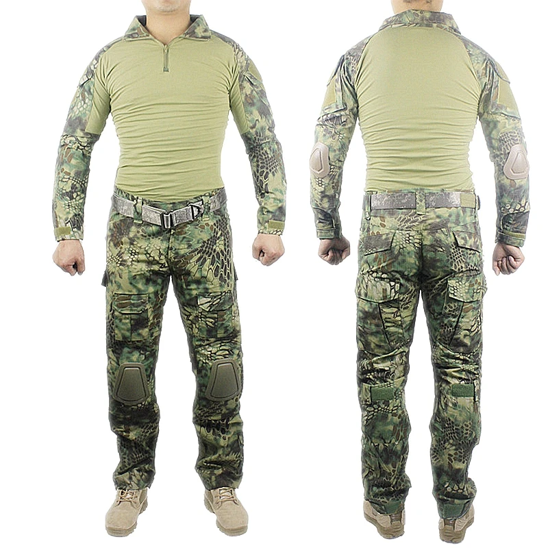 Тактическая Военная форма Мультикам камуфляжная охотничья одежда Kryptek