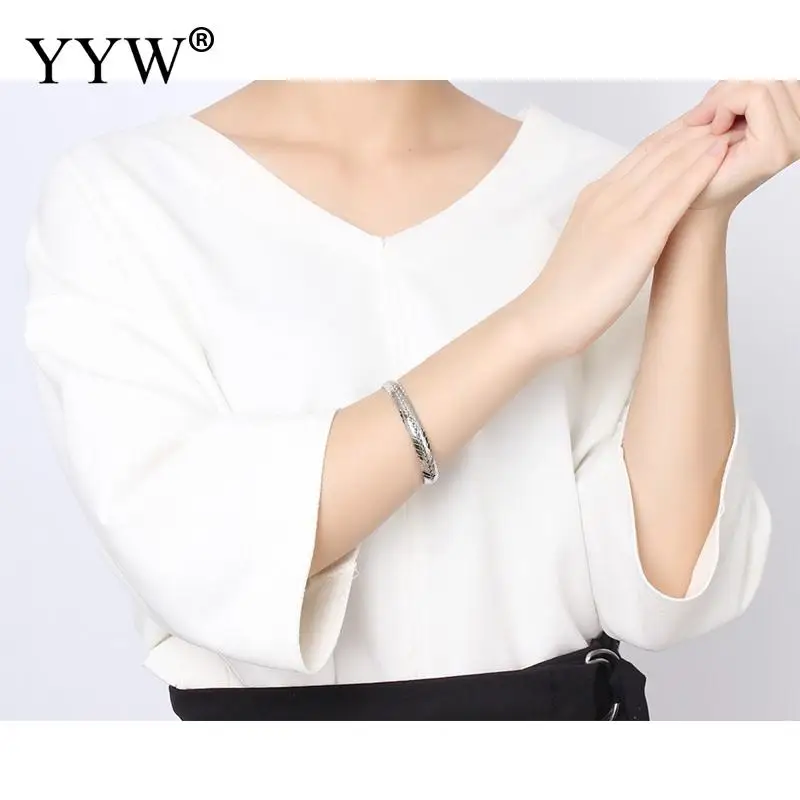YYW уникальные браслеты из нержавеющей стали и браслет Роскошные манжеты для
