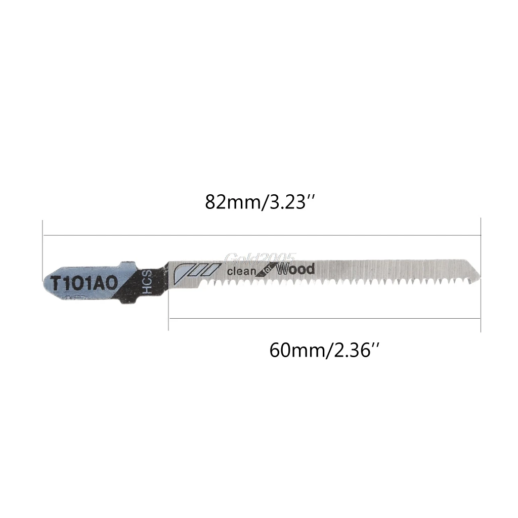 

5 Pcs T101AO HCS T-Shank Jigsaw Blades Curve Cutting Tool Kits For Wood Plastic July1 Whosale&DropShip