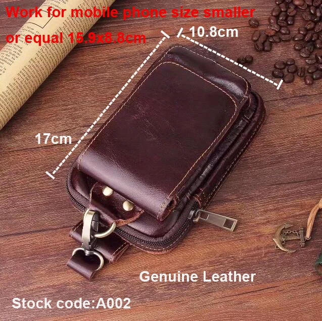 

Belt Clip Man Genuine Cow Leather Mobile Phone Case Pouch For iphone 8 Plus,ASUS Zenfone 4/4 Pro/4 Selfie Pro/4 Max Pro