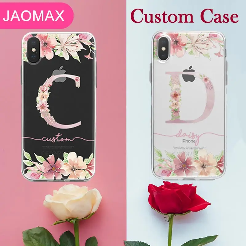 Jaomax чехлы на заказ с именем цветов для iPhone 11 XR XS MAX 7 5 6s 8 Plus силиконовый чехол
