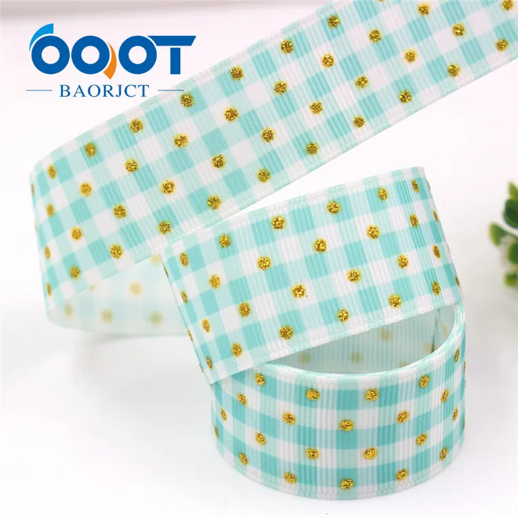 OOOT BAORJCT G-18808-866, 10 ярдов 25 мм Золотая блестящая корсажная лента с принтом DIY головной убор свадебный подарок упаковка материал - Цвет: G-18808-871