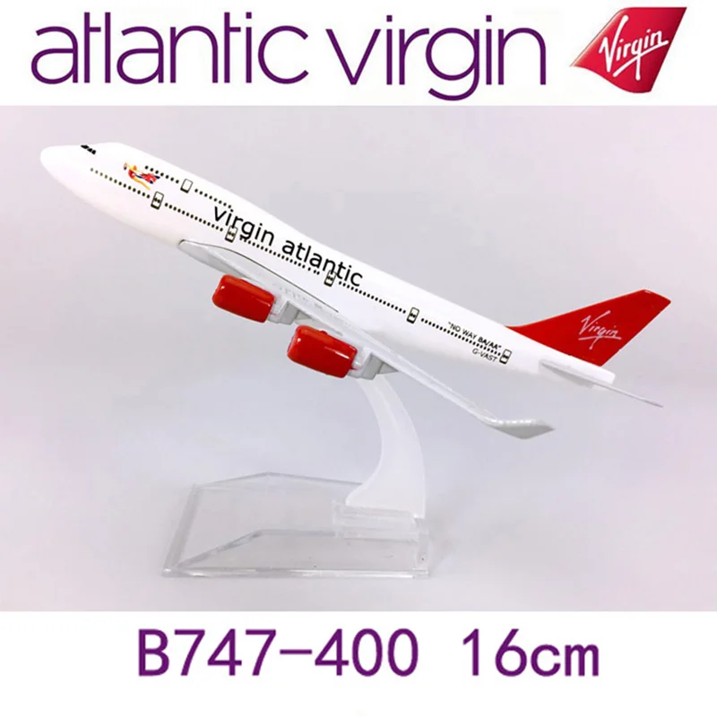 16 см 1:400 Boeing B747-400 модель британская Virgin Atlantic авиакомпания с базой Airbus металлический сплав самолет Коллекция ребенок подарок
