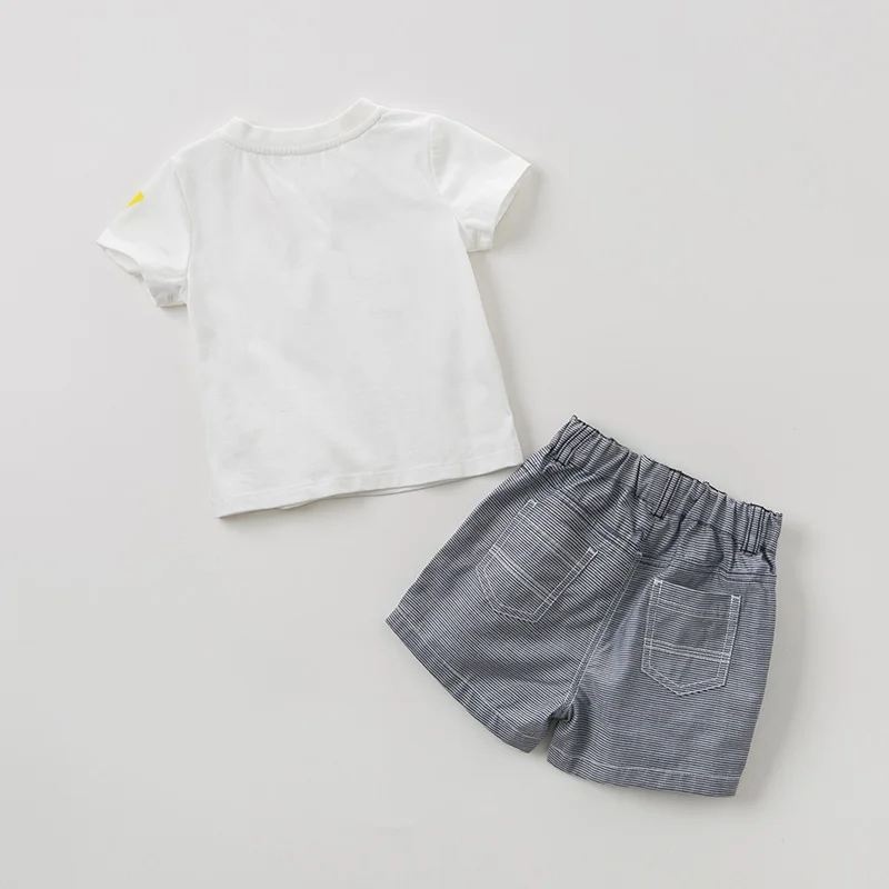 DB10467 dave bella summer baby boys fashion clothing sets casual short sleeve suits children beige clothes | Детская одежда и